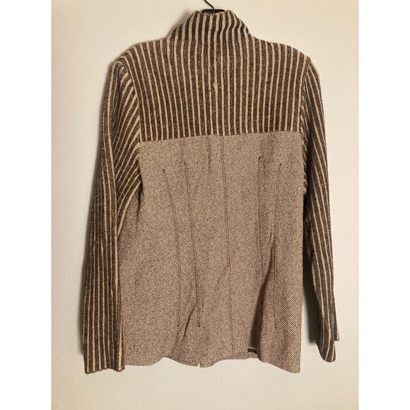 Valentino Vintage 70s Jacket Wool Blend Tweed & Knit ~ So Groovy ~ Sz 14 - Picture 6 of 10